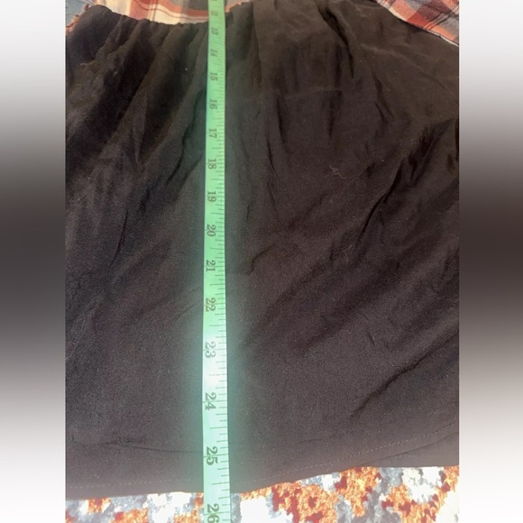 NWT Entro Sz M Women's Plaid Long Sleeve Tunic Top Boho Multicolor Front Tie - Picture 10 of 11